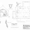 Glamis, Kirkwynd, St Fergus's Church, Strathmore Aisle:Plans, sections and profiles.