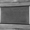 Detail of remberance plaque to Lady Superintendent of Nurses,  Elizabeth Dunlop Smaill OBE.