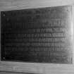 Detail of memorial plaque to Lady Superintendent of Nurses Francis Elizabeth Spencer.