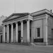 View of the Music Hall, 174-194 Union Street, Aberdeen, showing portico with Ionic columns.