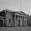 View of the Music Hall, 174-194 Union Street, Aberdeen, showing portico with Ionic columns.