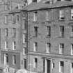 Oblique view of the front facade of 1-3 Buccleuch Place, Edinburgh seen from second floor level from the north west.