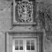 Detail of heraldic panel, Gardyne Castle  from S.