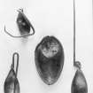 Traprain treasure - "Spoons". From a photograph album of the Curle family, 1911-19.