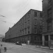 View of Ward Mills, Dundee from south showing the corner of North Lindsay Street and Willison Street prior to demolition.