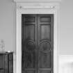 Interior view of Cairness House showing detail of door in drawing room.