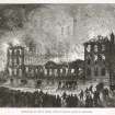 Newscutting showing an illustration of the 'Destruction by fire of Messrs. Nelson's printing offices at Hope Park Crescent, (fomerly Hope Park End), Edinburgh.'