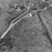 Oblique aerial view of agricultural landscape at Balblair and Edderton Station.