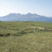 Eigg, Five Pennies. View of field boundaries with Rum in the background.