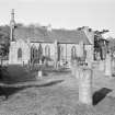 General view of Foulden Parish Church and churchyard from S.