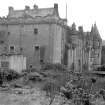 View of Duntreath Castle showing the old tower and parts to be demolished.