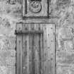 Detail of door of dovecot in the park of Pinkie House, Musselburgh.