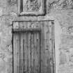 Detail of door of dovecot in the park of Pinkie House, Musselburgh.