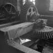 Interior view of transmission machinery in turbine house, East Mills, Brechin.