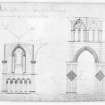 Elevations of Bays in South Aisle and Nave of Holyrood Abbey.
u.s.   u.d.