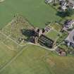 Oblique aerial view of Sweetheart Abbey.