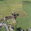 Oblique aerial view of Sweetheart Abbey.