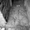 Craignethan Castle
Excavations 1984
Frame 21 - Floor of short passage between tower basement and north cellar - from north
