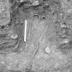 Inverlochy Castle
Frame 10 - Legs of skeleton F709 in drain trench; from east

