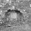 View of tomb recess in north wall, St Donnan's Church, Kildonnan, Eigg.