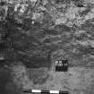 Excavation photograph : possible posthole or disturbance.