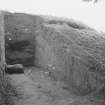 Excavation photograph : south and east baulks, looking south-east.