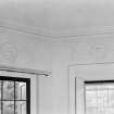 Interior view of Ravelston House, Edinburgh, showing detail of plaster roundels in octagonal entrance hall.