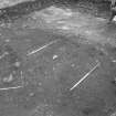 Edinburgh Castle, settlement. Excavation photograph showing area H (north) - group of slots cutting 261.