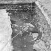 Edinburgh Castle, settlement. Excavation photograph showing area H - mortar layer removed down onto 294.