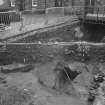 Edinburgh Castle, settlement. Excavation photograph: area H - general view of electricity baulk.