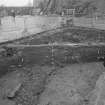 Edinburgh Castle, settlement. Excavation photograph: area H - general view of electricity baulk, from opposite side.