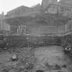 Edinburgh Castle, settlement. Excavation photograph: area H - general view of electricity baulk.