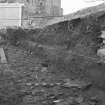 Edinburgh Castle. Excavation photograph : area H -general view of west extension to main trench.