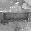 Edinburgh Castle. Excavation photograph : area H - detail of FE box plus nailed framework.