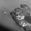 Oblique aerial view of Blackness Castle.