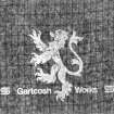 Detail of Gartcosh Work 'Griffin' logo.