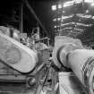 Interior.
Detail of Churchill grinding machine showing grindstone and roll.