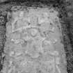 Detail of gravestone, no name or date, in the churchyard of Ceres Parish Church.