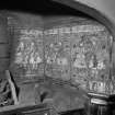 Dining room, detail of fireplace tiles