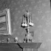 Dining room, detail of electric lamp