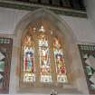 Interior.  Stained glass window.