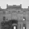View of Rossie Castle from S showing detail of front elevation.