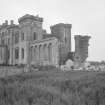 View of Rossie Castle from SE showing the E wing partly demolished.