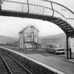 View of south signal box and footbridge, Helmsdale Station.