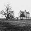 Pitreavie Castle.
View of rear of castle prior to renovations and additions in 1885. Copy negative.