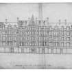 Edinburgh, Lochrin Buildings.
Photographic copy of drawing showing front elevation of tenements.


