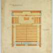Photographic copy of court room plan.
