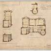 Photographic copy of plans.