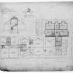 Douglas Hotel.
Photographic copy of drawing showing plan of fourth floor and sections.