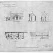 Photographic copy of plans and elevations of gate lodge.